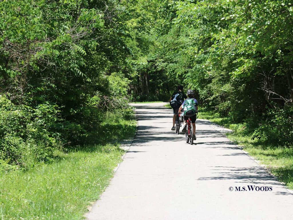 Biking Trail at the Nancy Burton Memorial Park in Zionsville, Indiana
