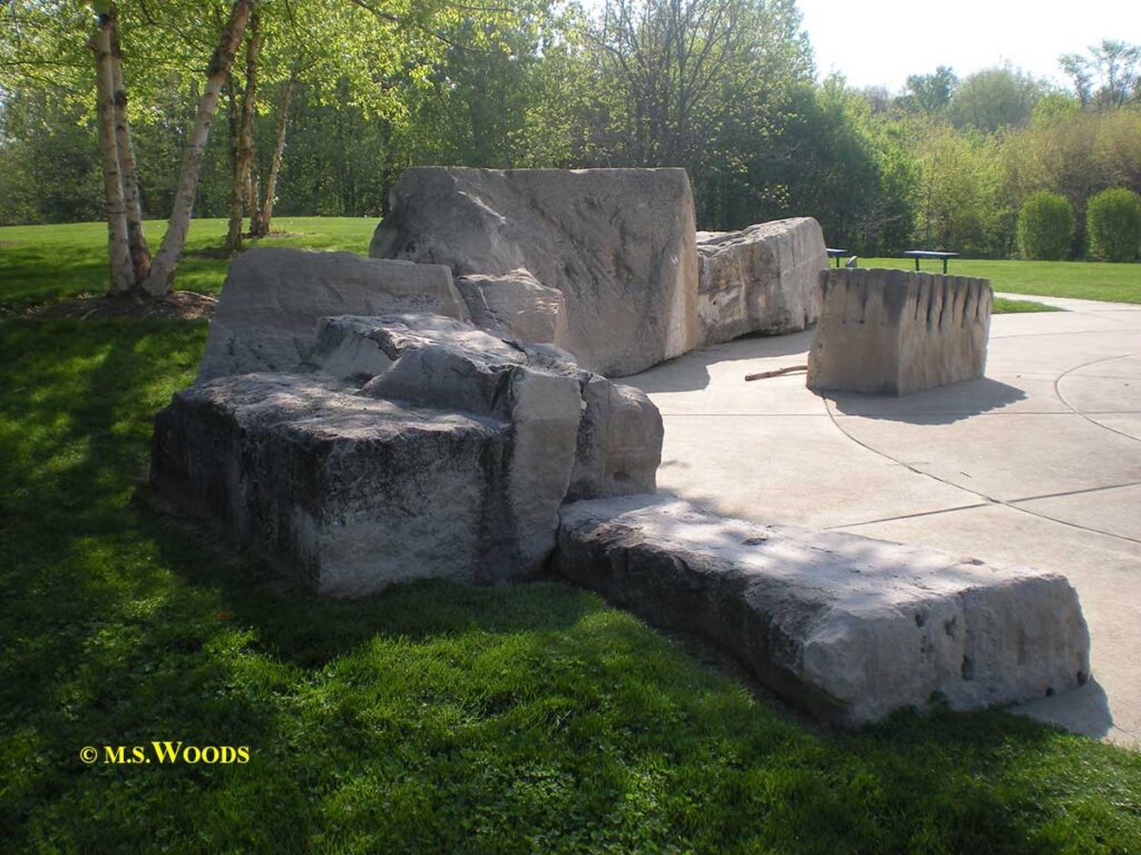 Boulders at River Heritage Park in Fishers, Indiana