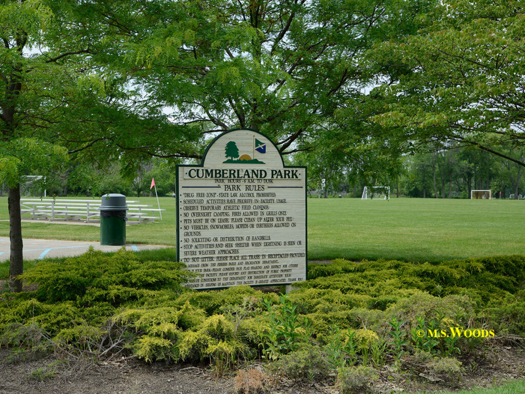 Cumberland Park Sign in Fishers, Indiana