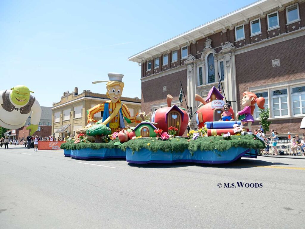 Floats at the Indianapolis 500 Parade in Indianapolis, Indiana