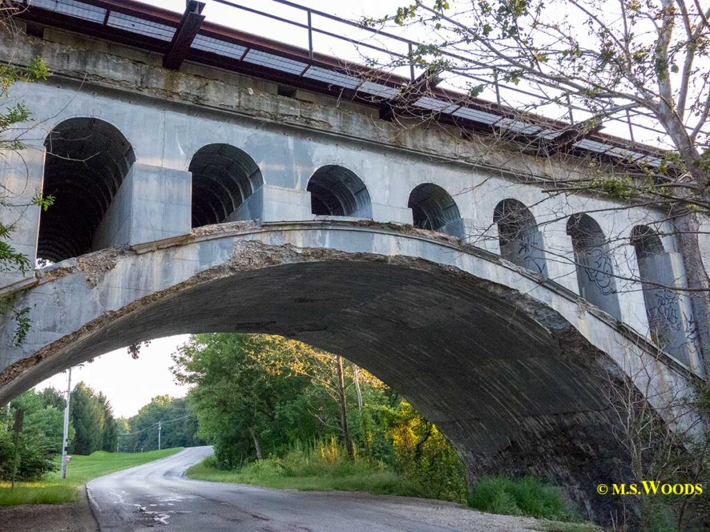 Street view of the Haunted Bridge of Avon in Avon, Indiana