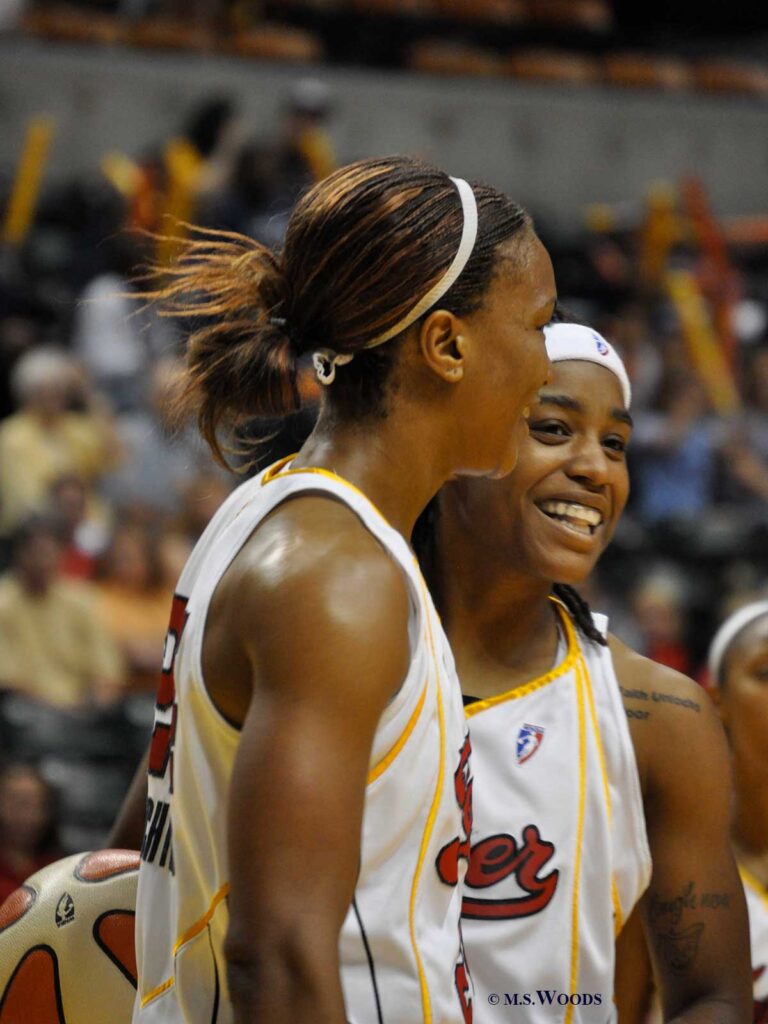 Team members of the Indiana Fever in Indianapolis, Indiana