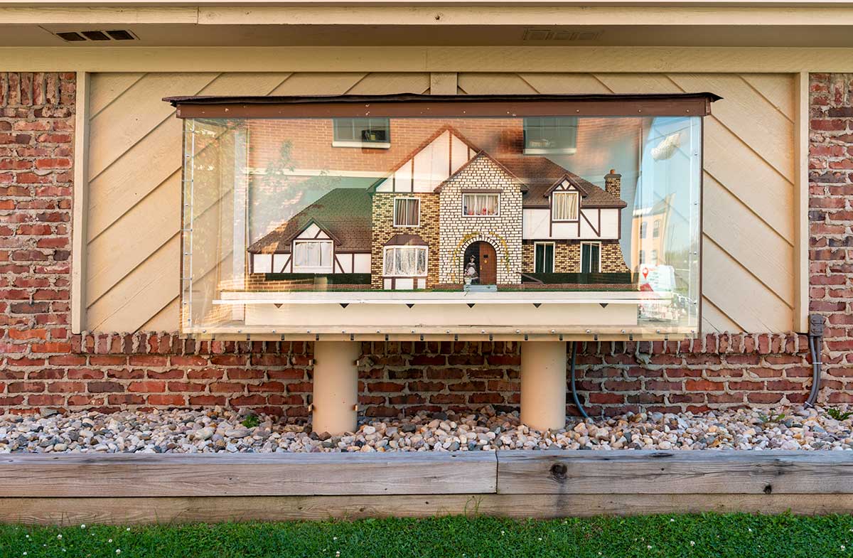Museum of Miniature Houses exterior display in Carmel, Indiana