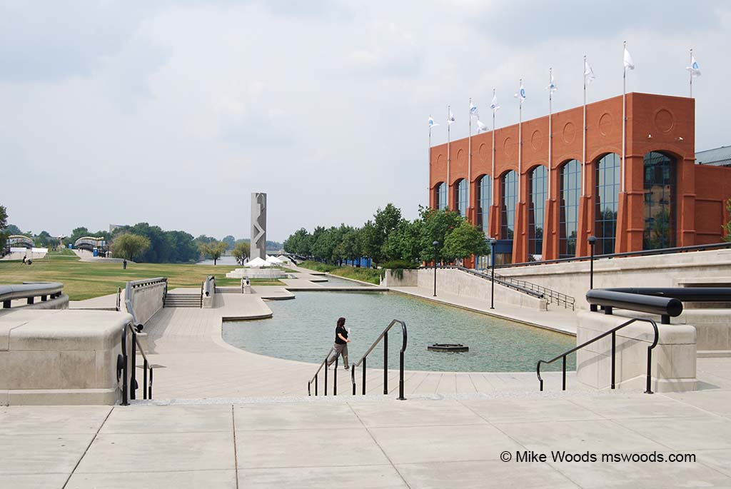 NCAA Hall Of Champions and view of White River State Park in Indianapolis, Indiana