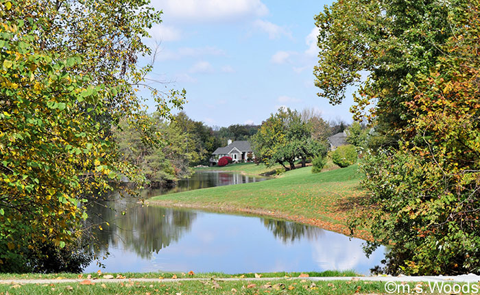 River Glen pond in Fishers, Indiana