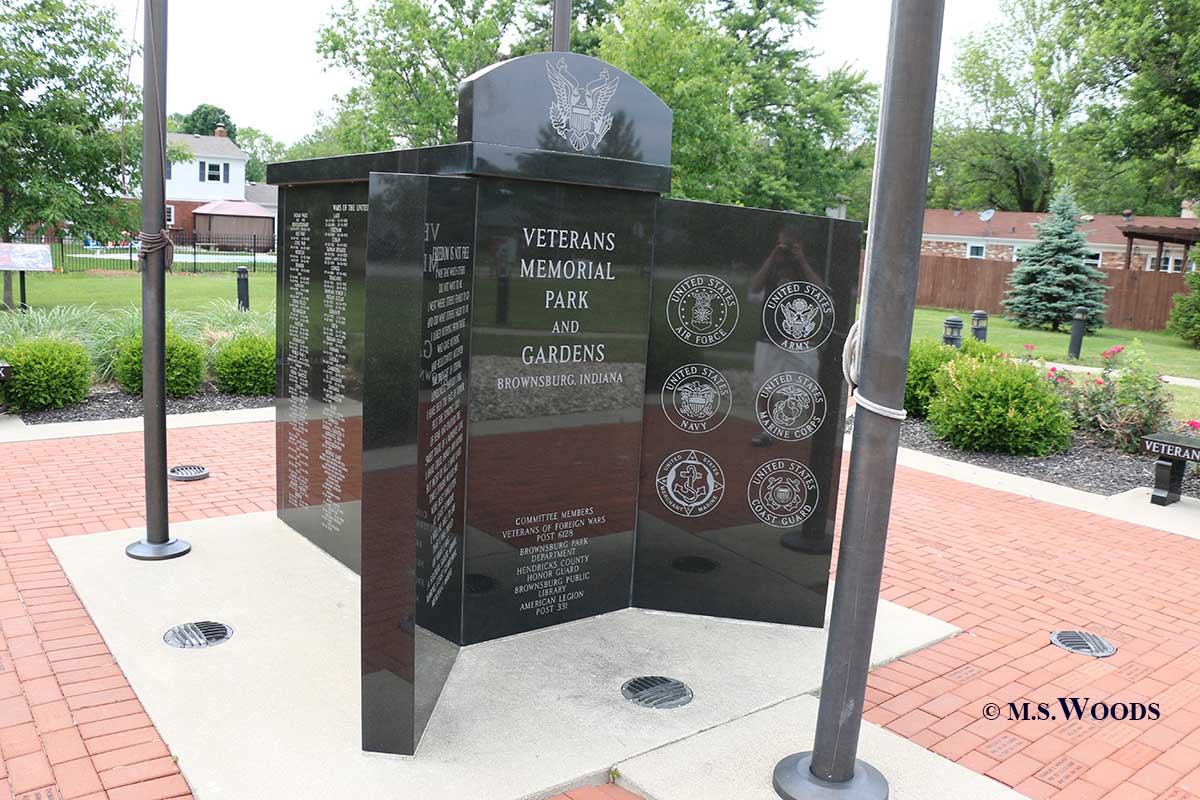 Monument at Veterans Memorial Park in Brownsburg, Indiana
