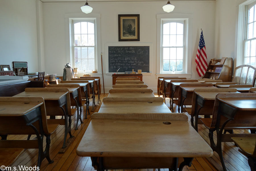 A classroom in the Academy Building and Museum in Mooresville, Indiana