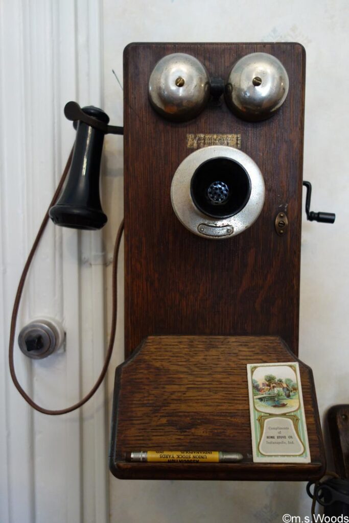 Antique telephone at the Hendricks County Historical Museum in Danville, Indiana