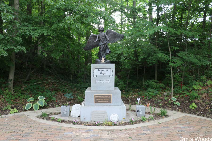 Avon Town Hall Park Angel of Hope statue in Avon, Indiana