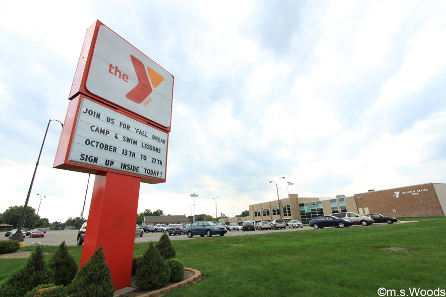 Baxter YMCA marquee in Greenwood, Indiana