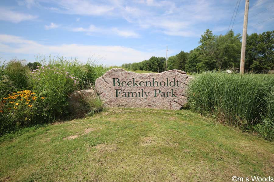 Beckenhold Park stone in Greenfield, Indiana