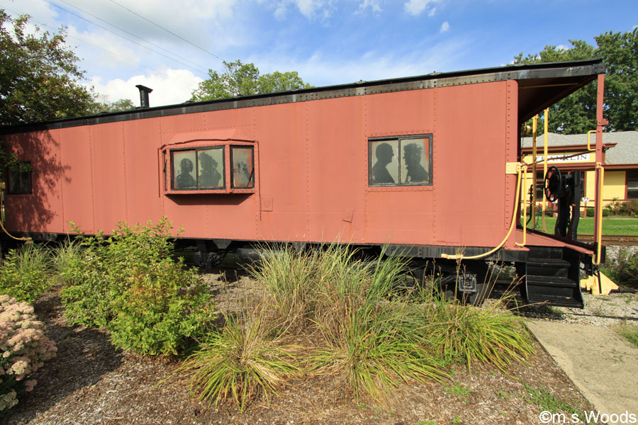 The train at the Chamber of Commerce Railroad Museum in Franklin, Indiana