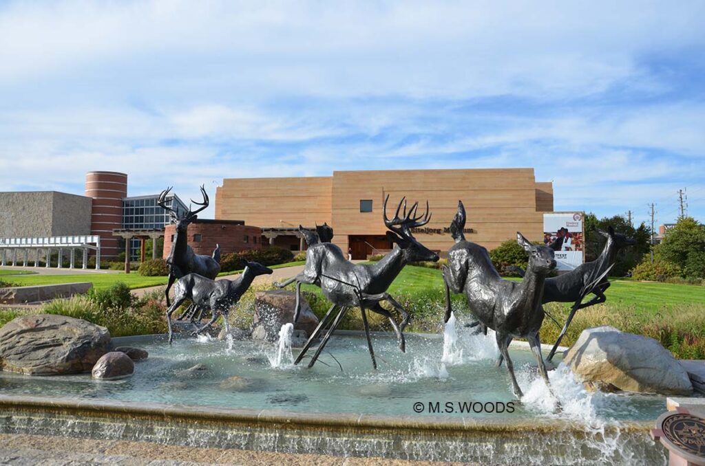 Deer sculpture at the Eiteljorg Museum in Indianapolis, Indiana