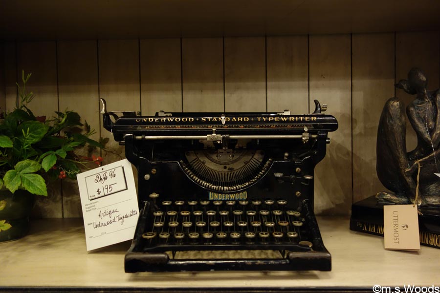 Antique typewriter at the Deja-Vu Antique store in Brownsburg, Indiana