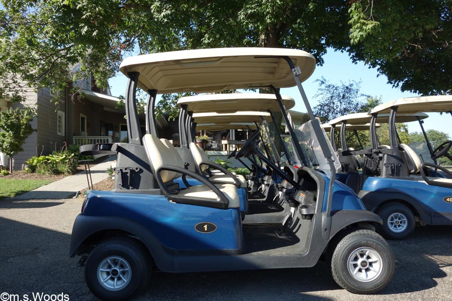 Golf carts at the Prestwick County Club in Avon, Indiana