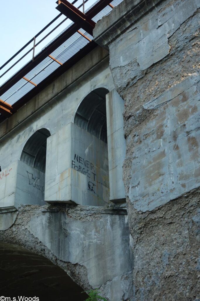 Graffiti on the Haunted Bridge of Avon, Indiana