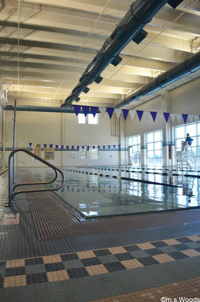 The swimming pool at the Hendricks County YMCA in Avon, Indiana