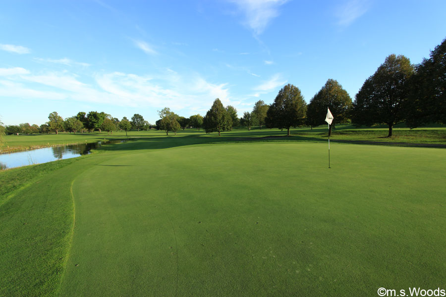 Putting green at the Hillview Country Club in Franklin, Indiana
