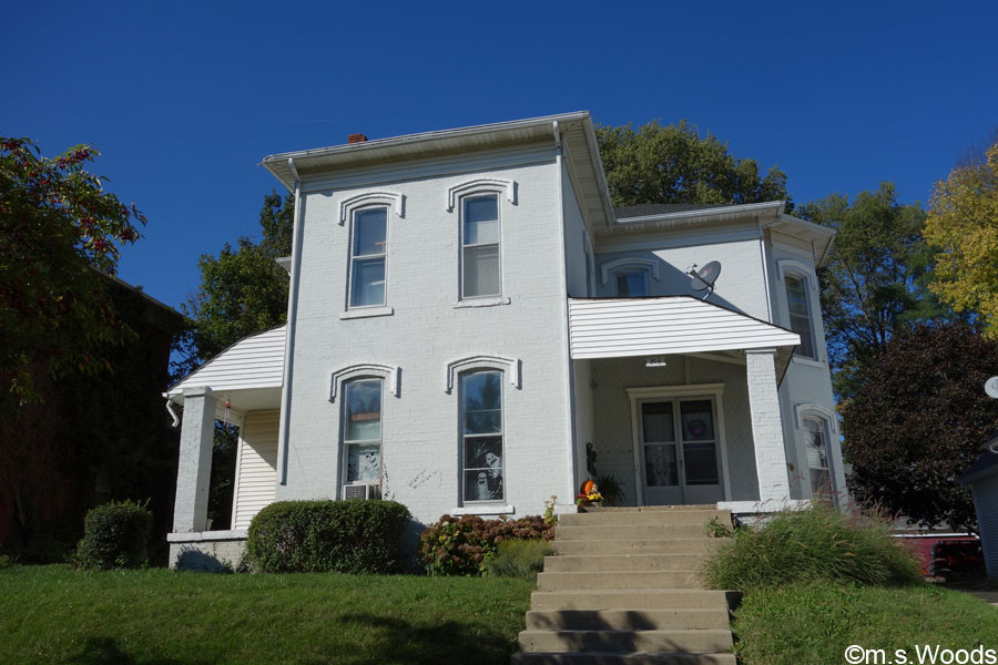 Historic home architecture in Greenfield, Indiana