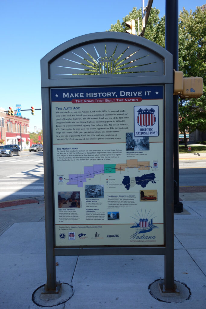 Make history, drive it. The Historic National Road in Greenfield, Indiana
