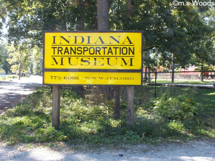 Sign at the Transportation Museum in Noblesville, Indiana