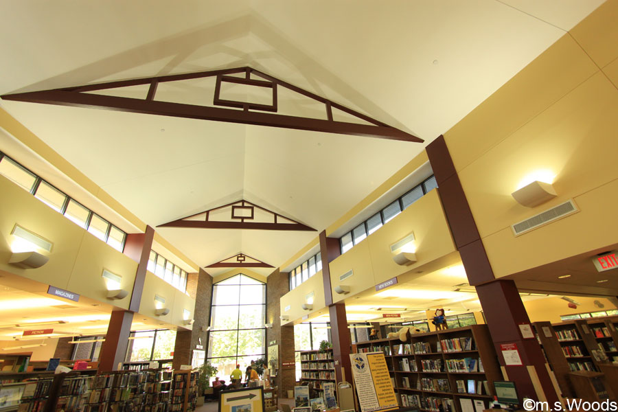 Interior view of the Mooresville Public Library in Mooresville, Indiana
