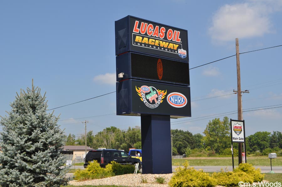 Lucas Oil Raceway Sign in Brownsburg, Indiana