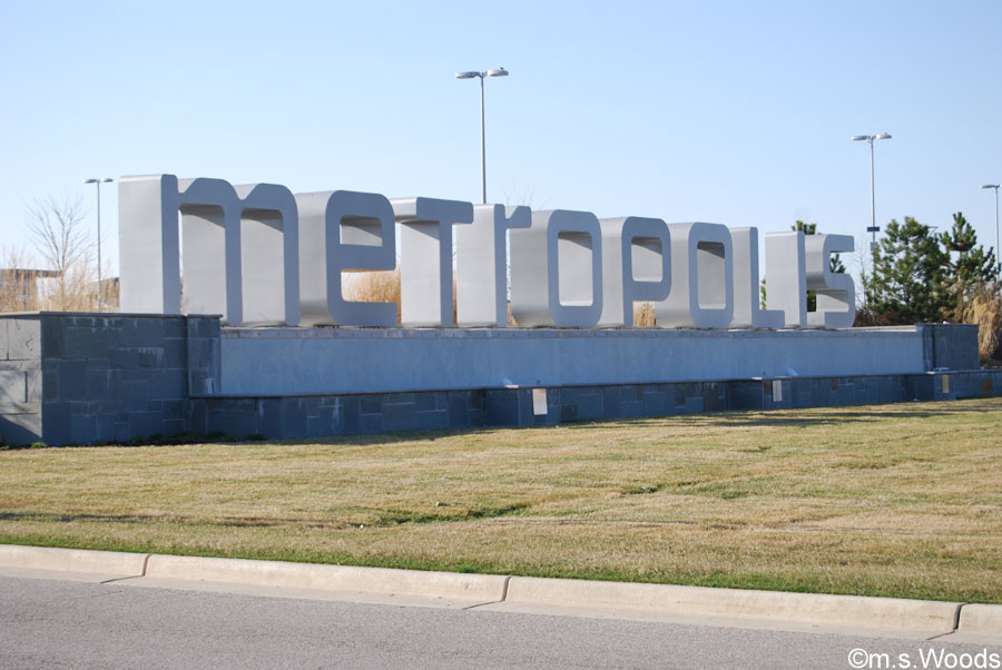 Sign at the Metropolis Shopping Mall in Plainfield, Indiana