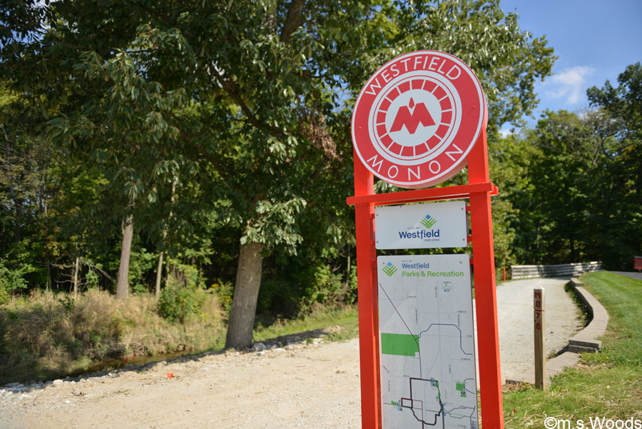Sign at the Monon Trail in Westfield, Indiana