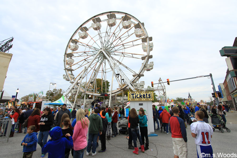 The Farris Wheel at the Morgan County Fall Foliage Festival in Martinsville, Indiana