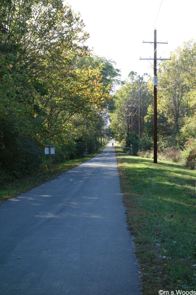 Biking and walking trail at the Pennsy Trail in Greenfield, Indiana