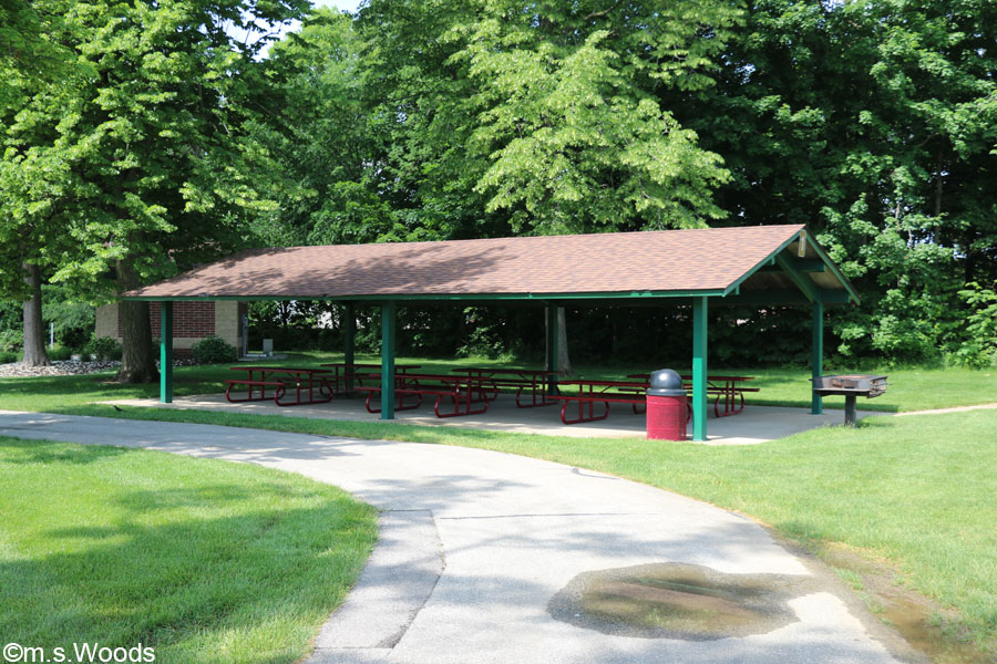 Picnic shelter at Asa Bales Park in Westfield, Indiana