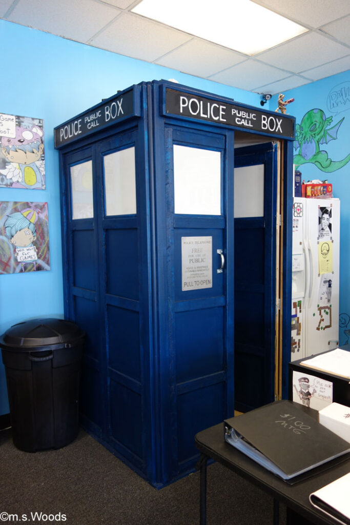 Police booth at White Flag Games in Mooresville, Indiana