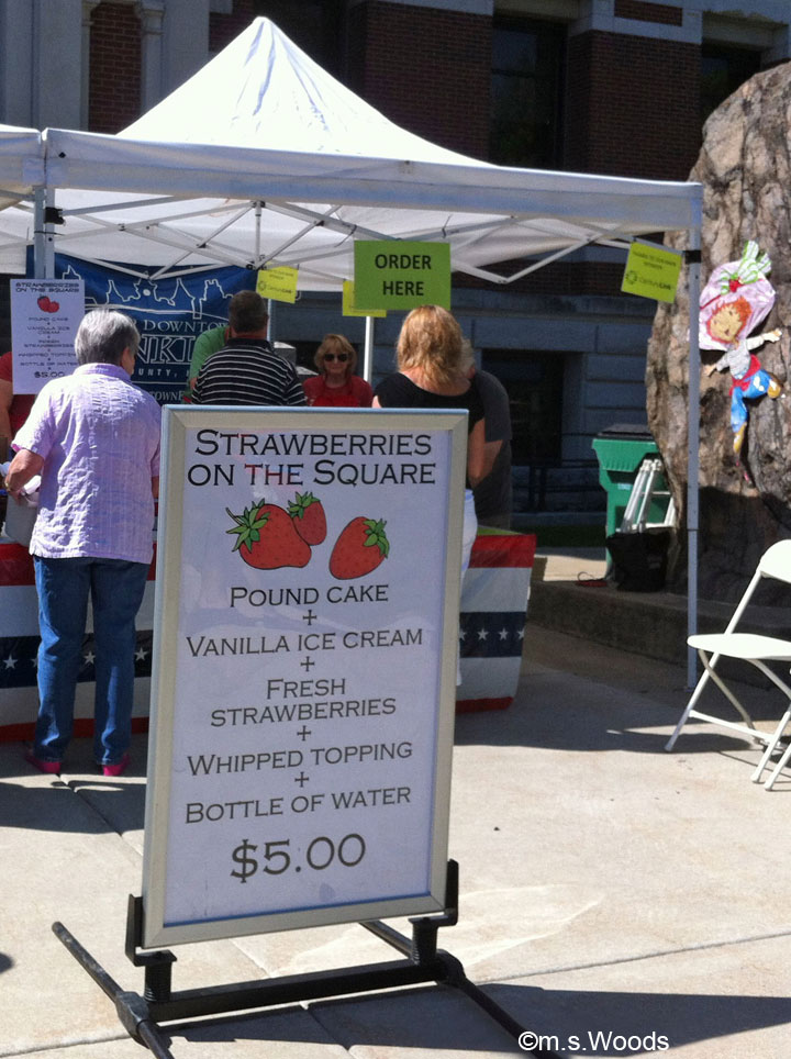 Strawberries on the Sqaure in Franklin, Indiana