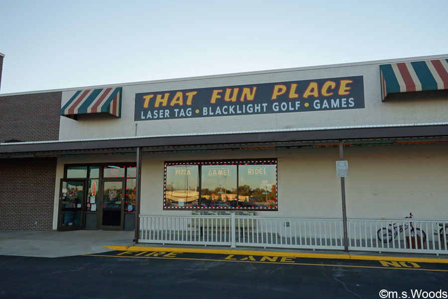 That Fun Place in Greenfield, Indiana features Laser Tag, Blacklight Golf and other games