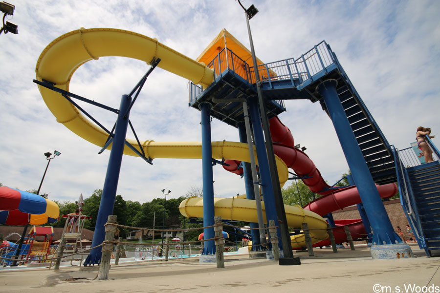 Water slide at Gil Family Aquatic Center in Danville, Indiana
