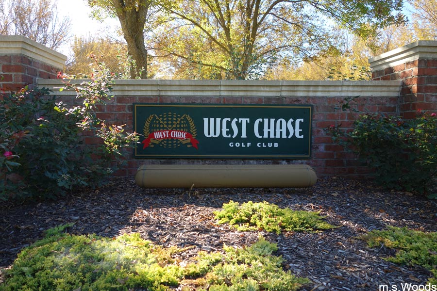 Sign at the West Chase golf Club in Brownsburg, Indiana