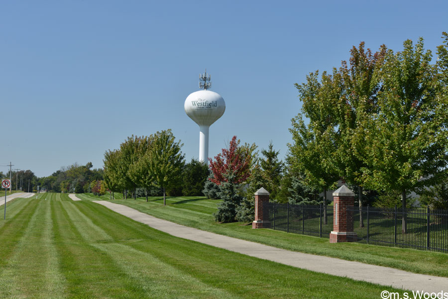 Water tower in Westfield, Indiana