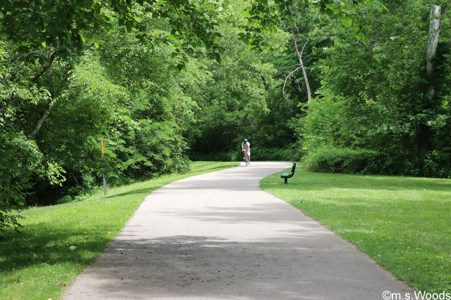 Bike and walking trail at Whitelick Creek Trail in Plainfield, Indiana