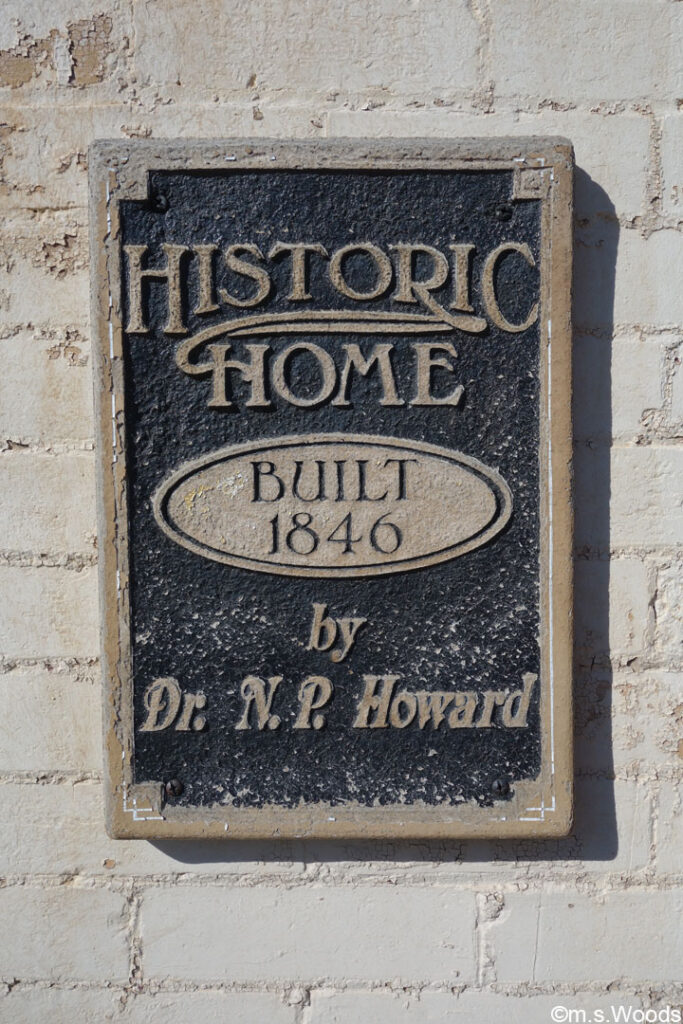 Plaque on the side of this historic home built by N.P Howard located in Greenfield, Indiana