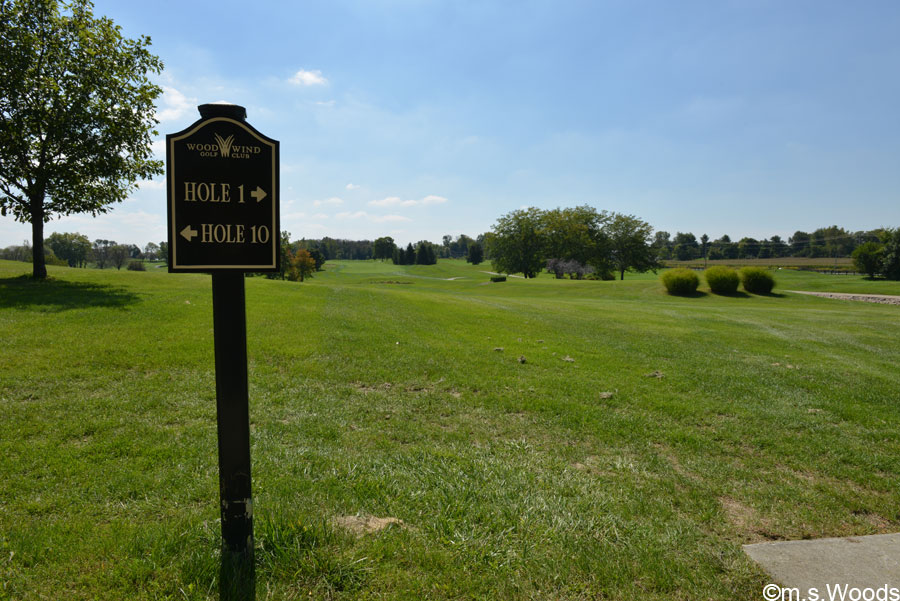 Hole 1 to the right Hole 10 to the left at the Woodwind Golf Club in Westfield, Indiana