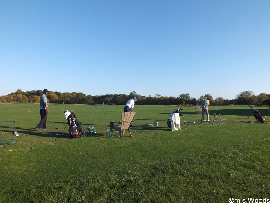Driving range and practice at the Zionsville Golf Course in Zionsville, Indiana