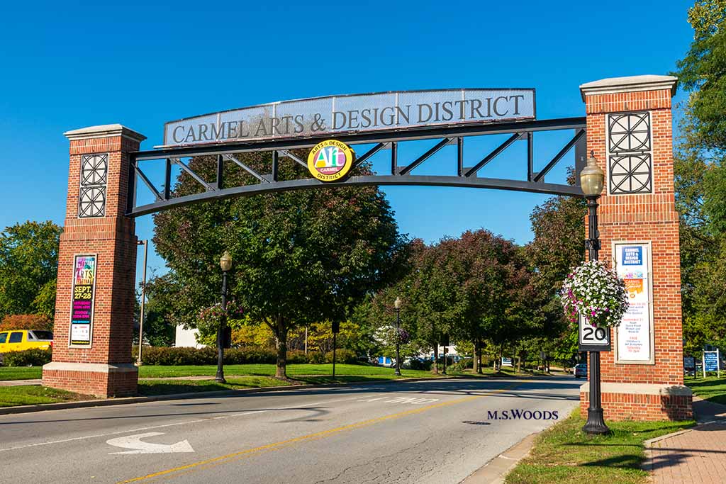 Arts and Design District Entrance in Carmel, Indiana